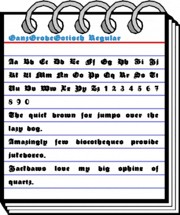 GanzGrobeGotisch Regular Font