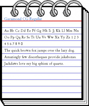 Garamond CG Regular Font