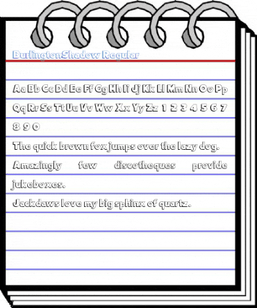 BurlingtonShadow Regular Font