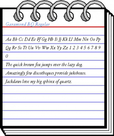 Garamond BQ Regular Font