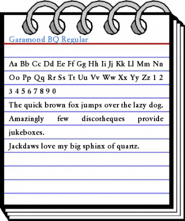 Garamond BQ Regular Font