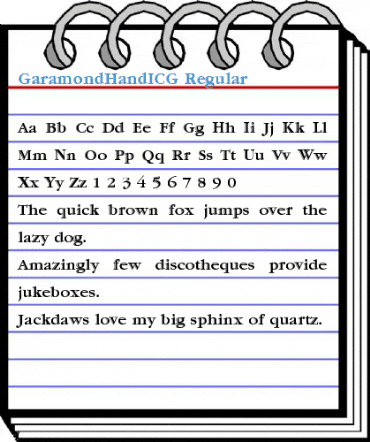 GaramondHandICG Regular Font