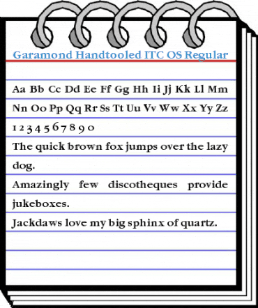 Garamond Handtooled ITC OS Regular Font