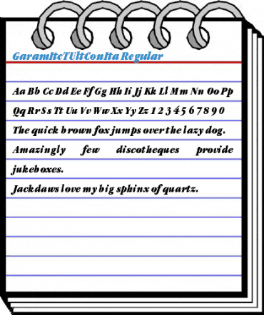 GaramItcTUltConIta Regular Font