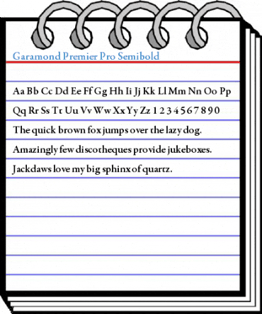 Garamond Premier Pro Semibold Font