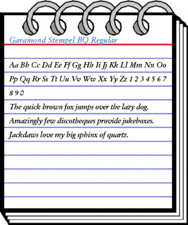 Garamond Stempel BQ Regular Font