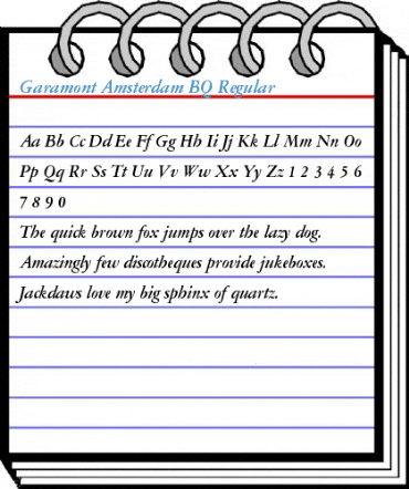 Garamont Amsterdam BQ Regular Font