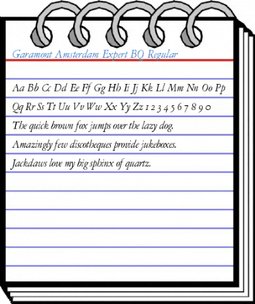 Garamont Amsterdam Expert BQ Regular Font