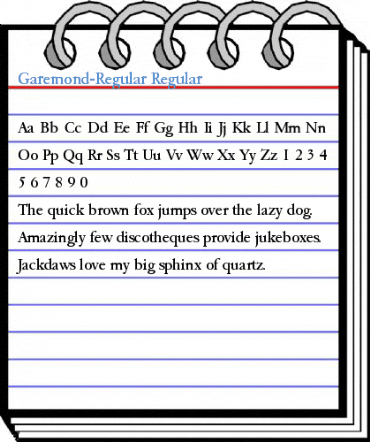 Garemond-Regular Regular Font