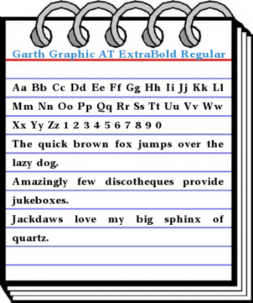 Garth Graphic AT ExtraBold Regular Font