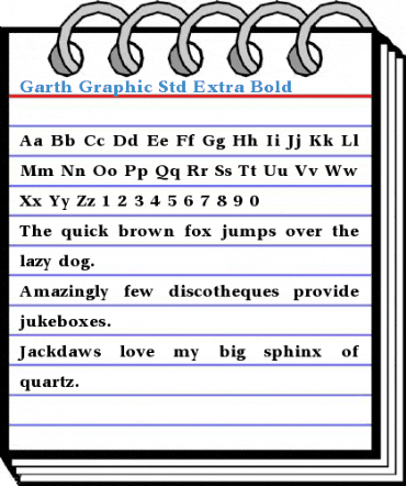 Garth Graphic Std Extra Bold Font