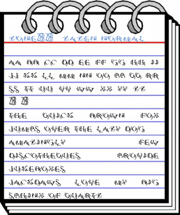 Zone23_zazen Normal Font