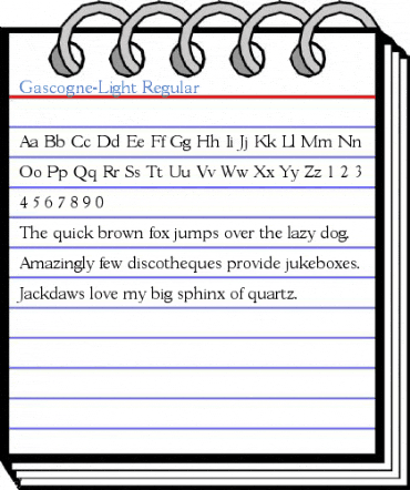 Gascogne-Light Regular Font