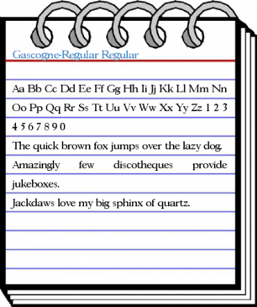 Gascogne-Regular Regular Font