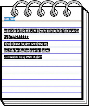 Gazz Paint Font