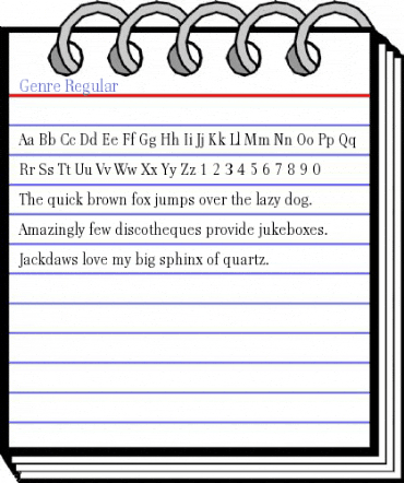 Genre Regular Font