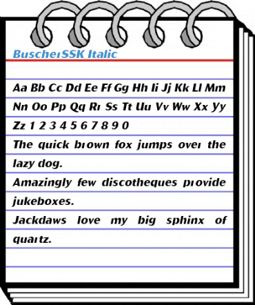 BuscherSSK Italic Font