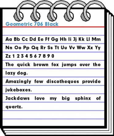 Geometric 706 Black Font