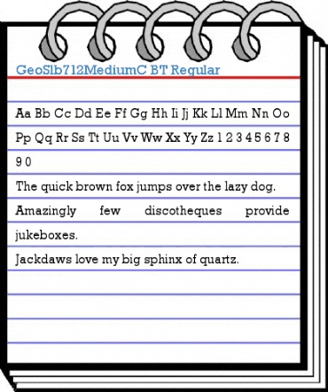 GeoSlb712MediumC BT Regular Font