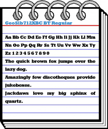 GeoSlb712XBC BT Regular Font