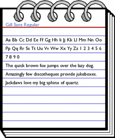 Gill Sans Regular Font