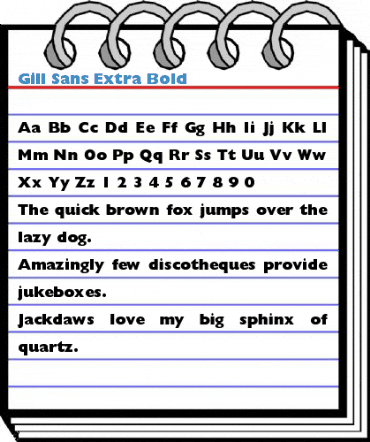 Gill Sans Extra Bold Font