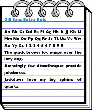 Gill Sans Extra Bold Font