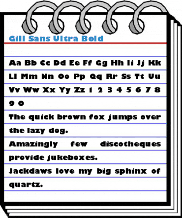 Gill Sans Ultra Bold Font