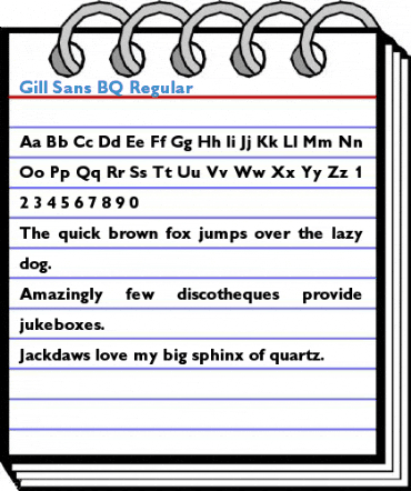 Gill Sans BQ Regular Font