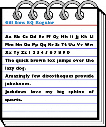 Gill Sans BQ Regular Font