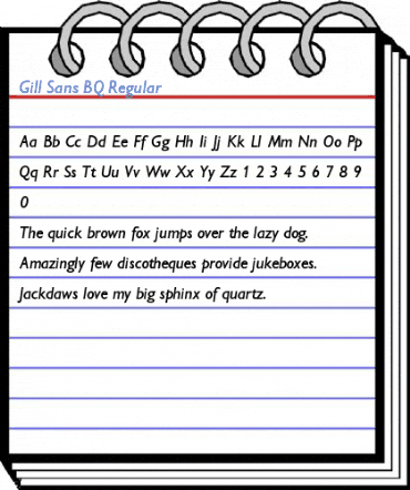 Gill Sans BQ Regular Font