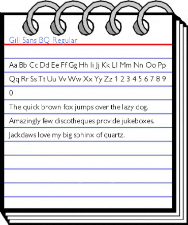 Gill Sans BQ Regular Font