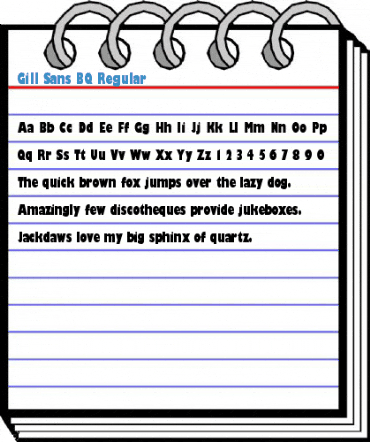 Gill Sans BQ Regular Font