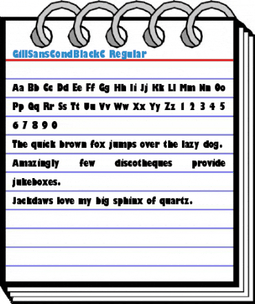 GillSansCondBlackC Font