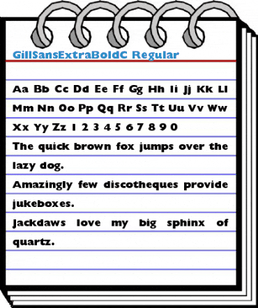GillSansExtraBoldC Regular Font