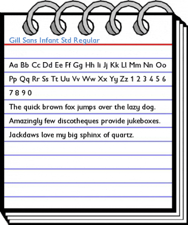 Gill Sans Infant Std Regular Font