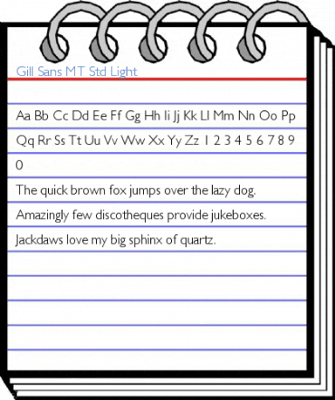 Gill Sans MT Std Light Font