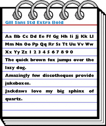 Gill Sans Std Extra Bold Font