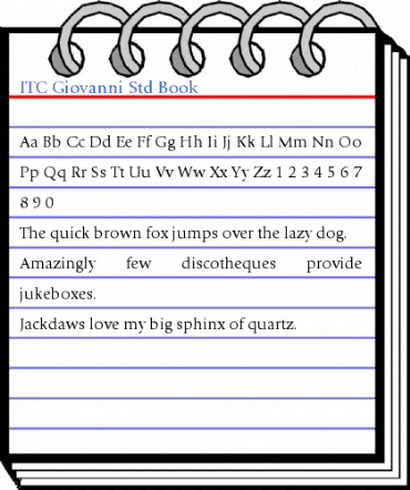 ITC Giovanni Std Book Font