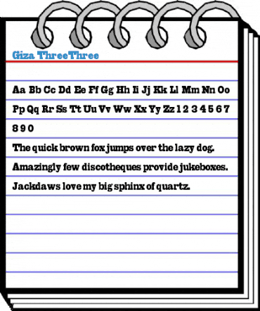 Giza ThreeThree Font