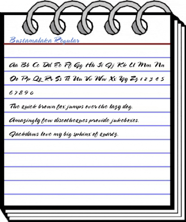 Bustamalaka Regular Font