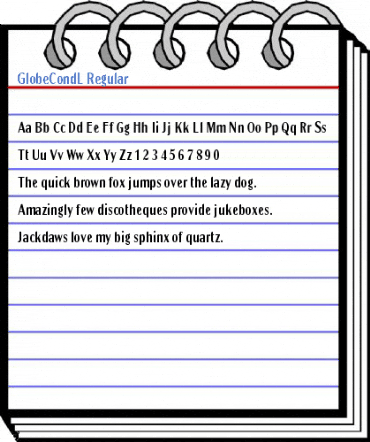 GlobeCondL Regular Font