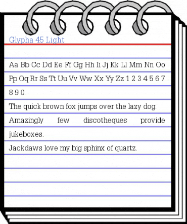 Glypha 45 Light Font