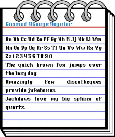 Gnomad-BGauge Regular Font