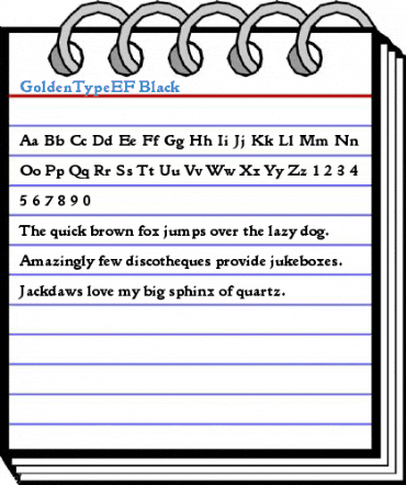GoldenTypeEF Black Font