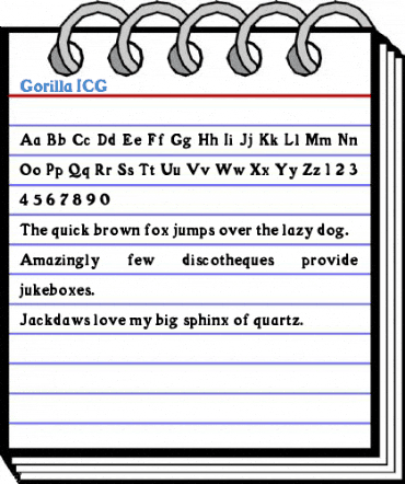 Gorilla ICG Font