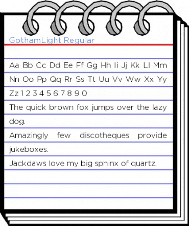 GothamLight Regular Font