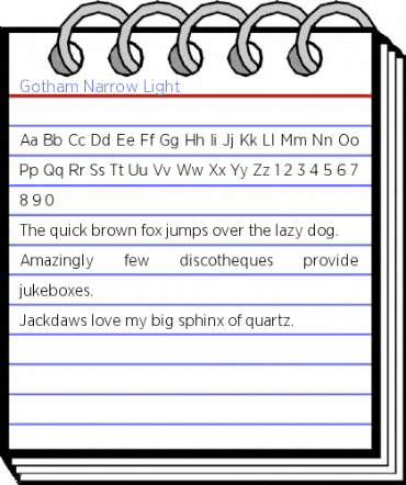 Gotham Narrow Light Font