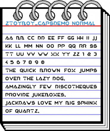 ZToyBoy_CapsDemo Font