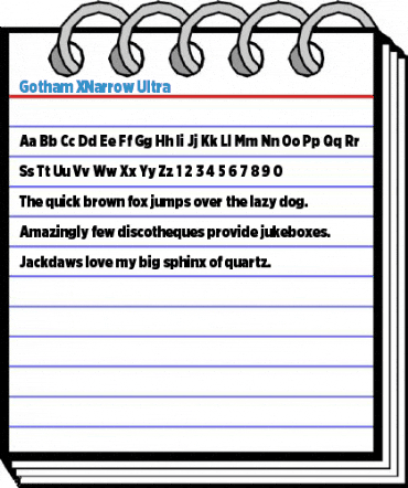 Gotham XNarrow Ultra Font